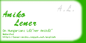 aniko lener business card